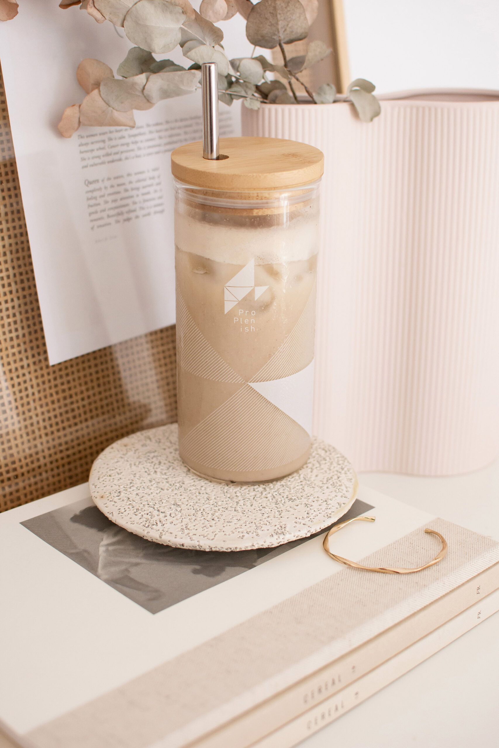 glass smoothie bottle